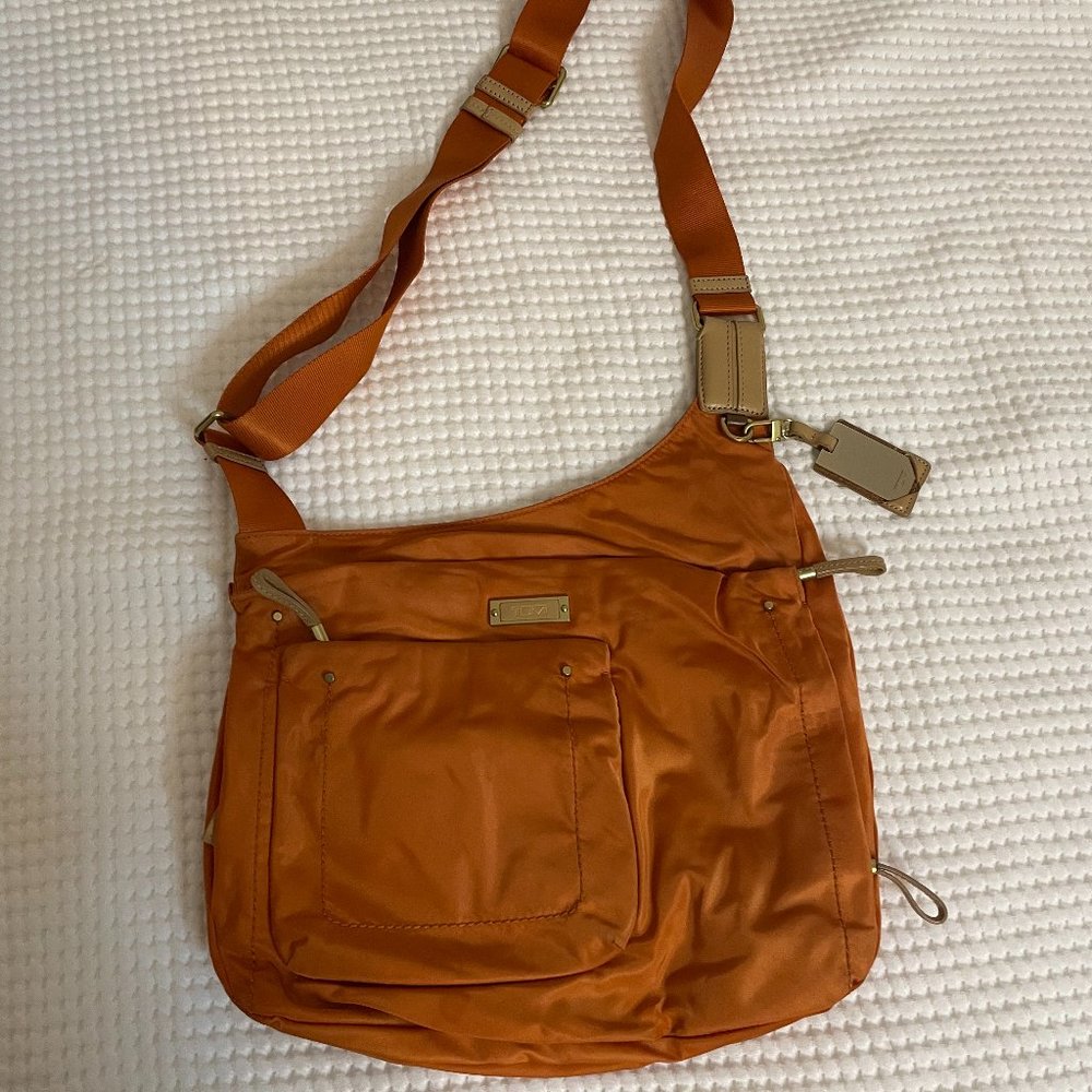 Gently Used Tumi Voyageur Sumatra Crossbody Bag, Orange, Medium